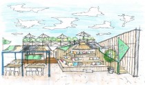 “海の家”「THE SAIL HUS in 一色海岸」 (イメージ図)