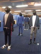 タウンユースを意識した アスレジャー提案が増えている (写真は東洋紡STCの展開会)